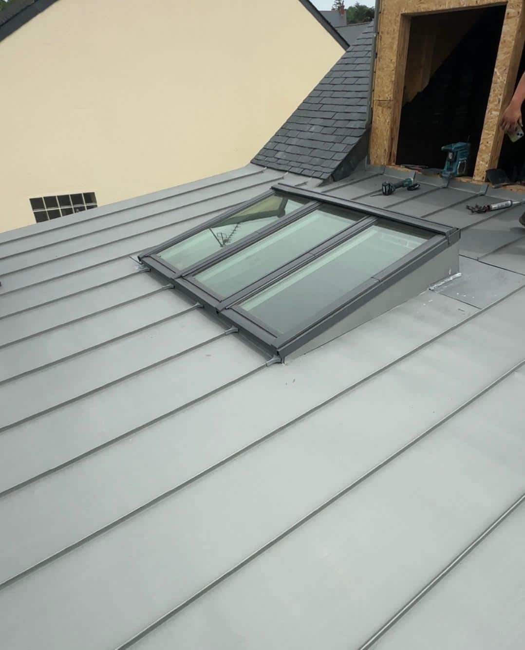 Habillage zinc et pose de velux